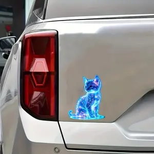 Cat Pattern Car Sticker, Waterproof Vinyl Car Decal, Car Exterior Decoration Accessories for Car Bumper, Laptop, Motorcycle