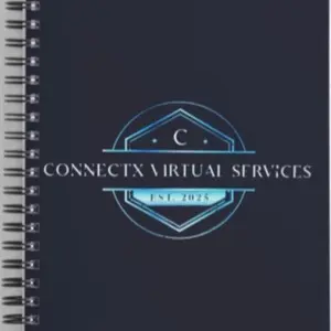 Connectx Virtual Services Notebook EST. 2025 with Spiral Binding and Logo Design