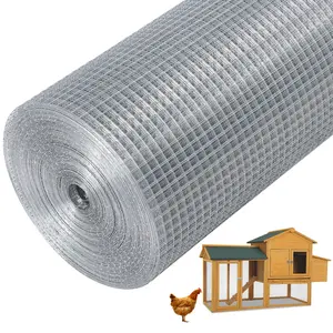 Galvanized Welded Wire Fence Hardware Cloth 1/4 Inch Mesh Aluminium Wire Netting Pest Control Chicken Wire Cloth Mesh Wire Roll