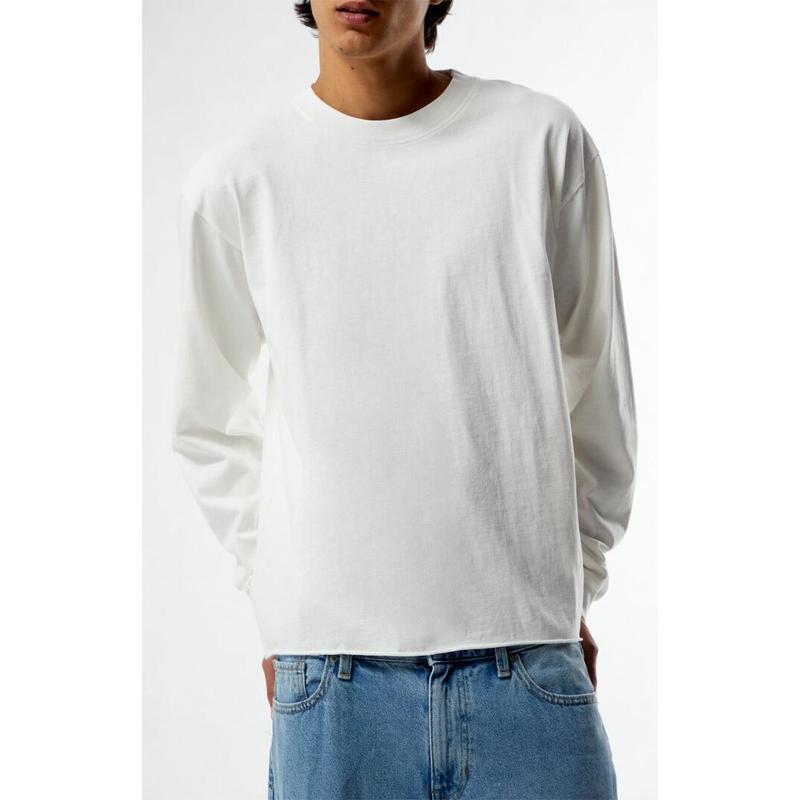 Pacsun Men's Cropped Premium Long Sleeve T-Shirt
