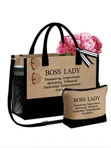 Lightweight Tote & Matching Makeup Bag,Tote Bag For Women For Wedding, Birthday, Holiday, Is A Great Gift For Women, Mom, Teachers, Friends, Bridesmaids,Student School,Large Bag For Holiday Vacation Weekend Getaway Short Trip,For School, Teacher Tote Bags