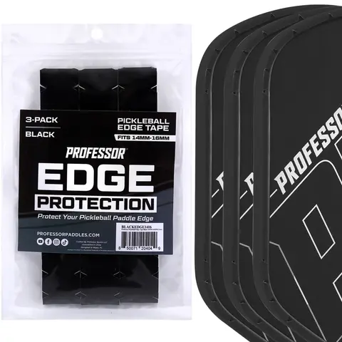 Durable Vinyl Pickleball Paddle Edge Guard with Alignment Guide - Fits Curved Shapes, 12mm & 16mm+ Edge Widths, No Wrinkles Secure Fit Tape, Scrapes Protection for Pickleball Games, Multi-Size Design