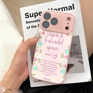 Stylish Christian Bible Verse Graffiti Design Anti-Shock Silicone Phone Case, Fashionable Phone Case and Mobile Accessories,Compatible with iPhone 17 Pro Max Phone Case 17Air 17 16E 16 16 Promax 15Plus 15 Pro Max 14 Pro 13 12 Phone Cases