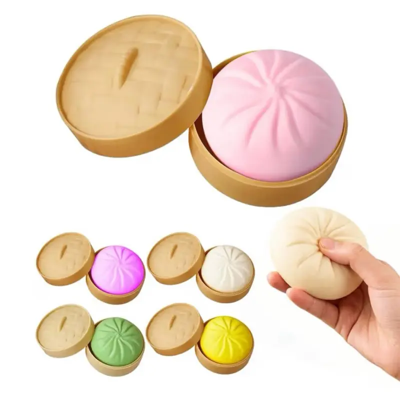 Cute Squishe stoys Dumpling Fidget Toy – Stress Relief Sensory Squeeze Toy (Ages 3+)