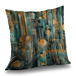 MWW C1PT2020JXETAU 20 x 20 in. Astrological Machinery Turquoise Throw Pillow Insert - Home Decor