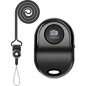 [Upgraded] Bluetooth 5.0 Remote Shutter for iPhone & Android Camera Wireless Remote Control Selfie Button for iPad iPod Tablet, HD Selfie Clicker for Photos & Videos (Black)