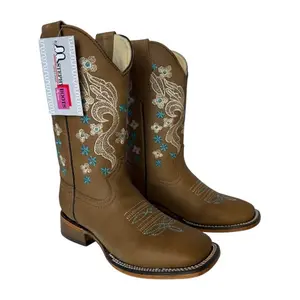 Stephy’s Boots Women Cowgirl Boots with Square Toe Genuine Leather, Bota Dama Vaquera 100% Piel