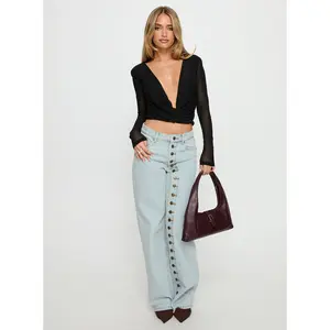 Penny Mid Rise Straight Leg Jeans Light Denim