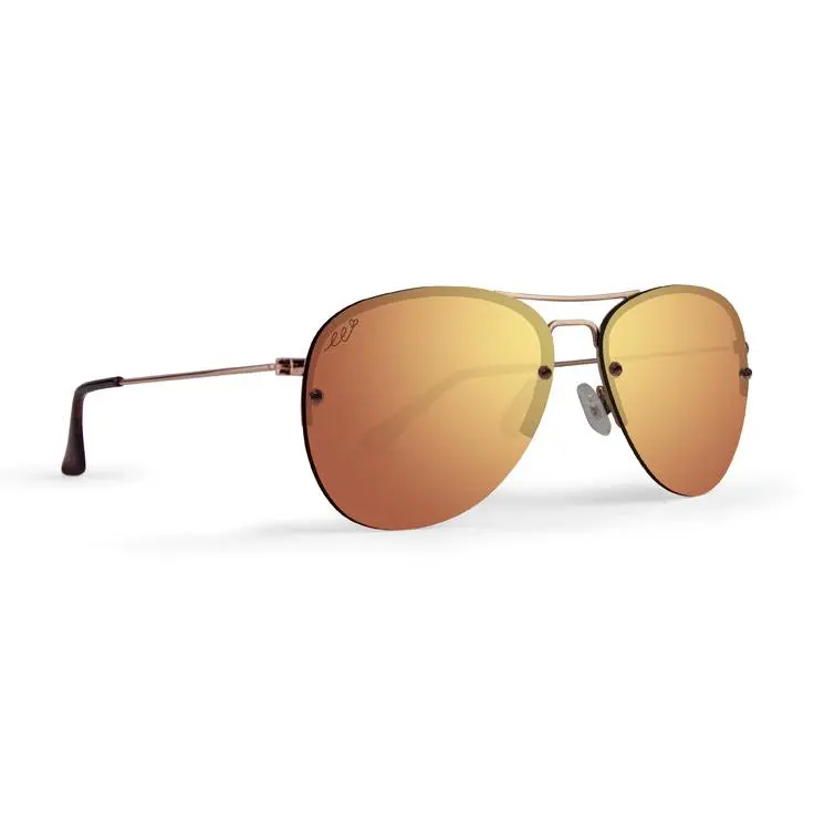 Emerson Aviator Sunglasses - Lightweight Rimless Design with TAC Polarized Lenses 100% UVA UVB Protection Classic Shape Multiple Color Options