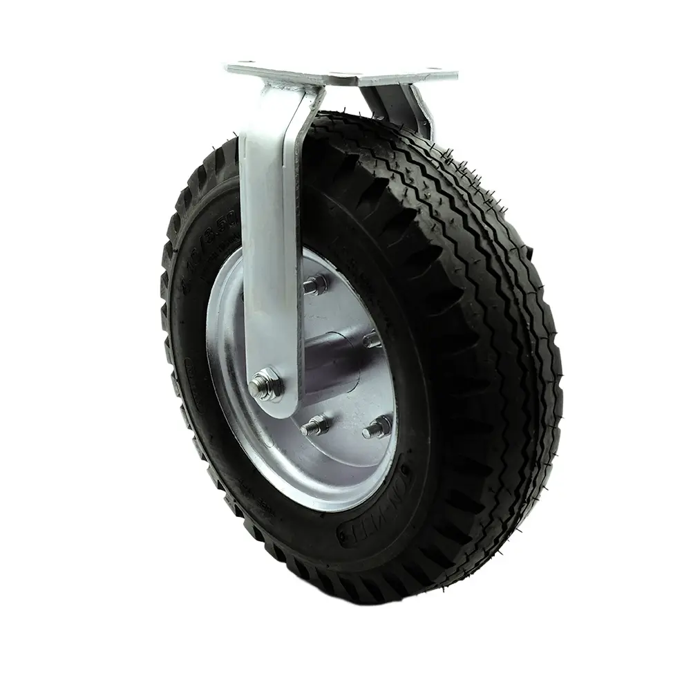 Service Caster SCC-100R3506-PNB 12 in. Diameter Rigid Pneumatic Casters (OEM Replacement Part), 3.5 in. Wide Black Rubber Wheel, 450 lbs Load Capacity, Enhanced Noise Reduction, Universal Design for Food Carts, Luggage Carts, Rigid Pneumatic Castor