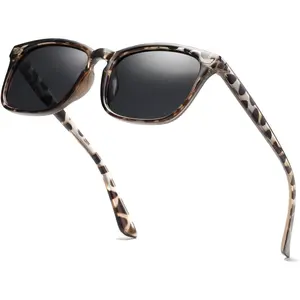 Square Polarized Sunglasses for Women Men Classic Trendy Stylish Sun Glasses 100% UV 400 Lens Protection