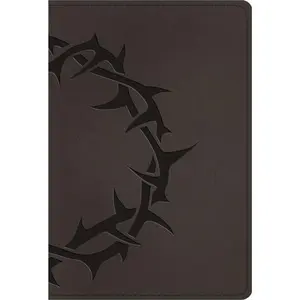 ESV Large Print Compact Bible, Red Letter (Trutone, Charcoal, Crown Design)