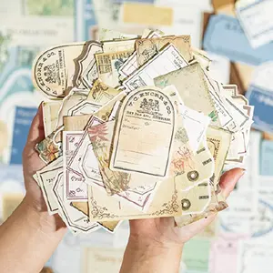 Vintage Label Edge Material Paper, 200pcs/pack Scrapbooking & Journal Making Paper, DIY Decorative Paper for Scrapbooking & Journal Making