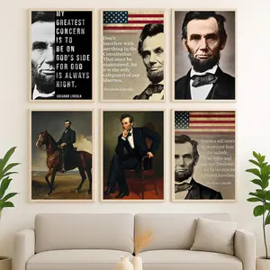 Abe Lincoln Poster - Abraham Lincoln Patriotic Wall Decor for Office, Living Room, Den - American History Gifts for Republicans, Conservatives, Patriots, Civil War Fans - USA Wall Art Home Decor