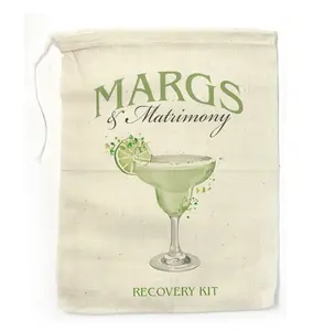 Margs & Matrimony Bachelorette Party Favor Bags  Fill-Your-Own Kit Bags for Beach Bachelorette Parties Gifts