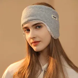 Headband Ear Warmer Set, Dual-Style Earmuffs & Eye Cover, Lamb Fur Lined, Outdoor Windproof Fleece Thicken Warmth Protection