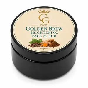 CG's Apothecary Golden Brew Brightening Face Scrub – Turmeric & Coffee Exfoliant 2oz