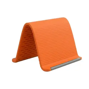 Flexible Silicone Aluminum Phone Stand, Adjustable Non-Slip Desktop Holder, Portable Ergonomic Design for Home Office Travel, Cellphone Folding, Phone Tablet Holder
