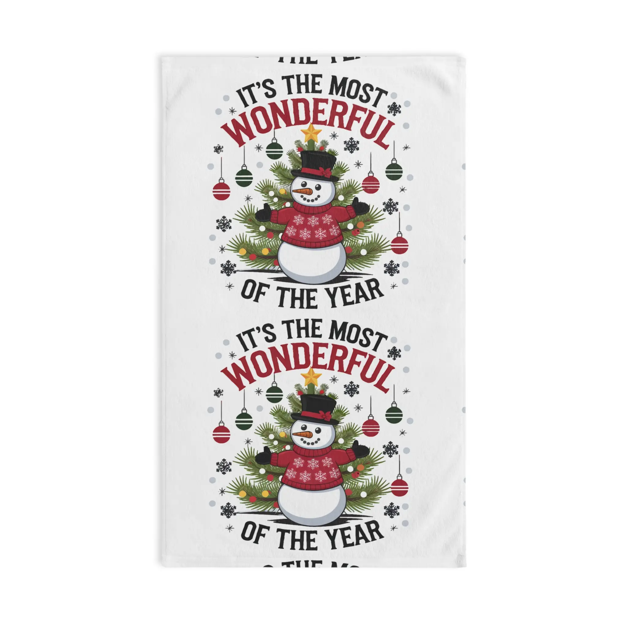 Snowman Christmas Hand Towel