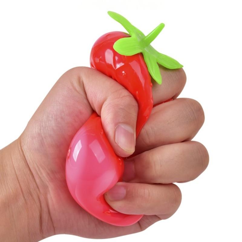 Large Strawberry Soft Plush Toy, Slow Bounce Fruit Ventilation Toy, Fun Sensory Comfort Toy, Home Decor Interactive Prize, Christmas Gift, Squishies