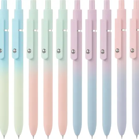 12 Pack Cute Gel Pens with Medium Point 0.7mm for Journaling, School Supplies - Black Ink