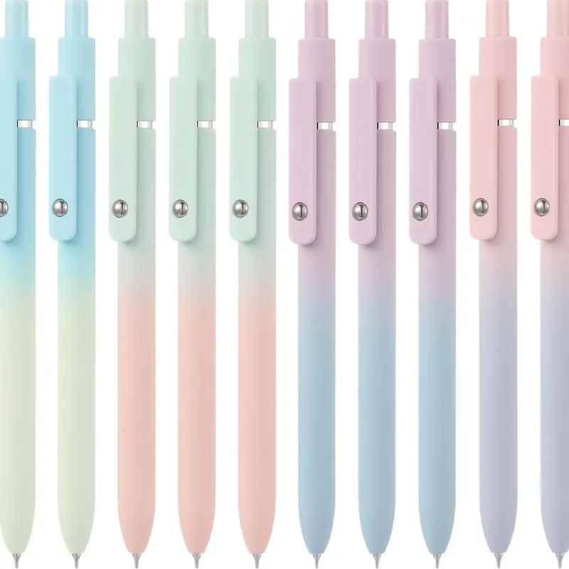 12 Pack Cute Gel Pens with Medium Point 0.7mm for Journaling, School Supplies - Black Ink
