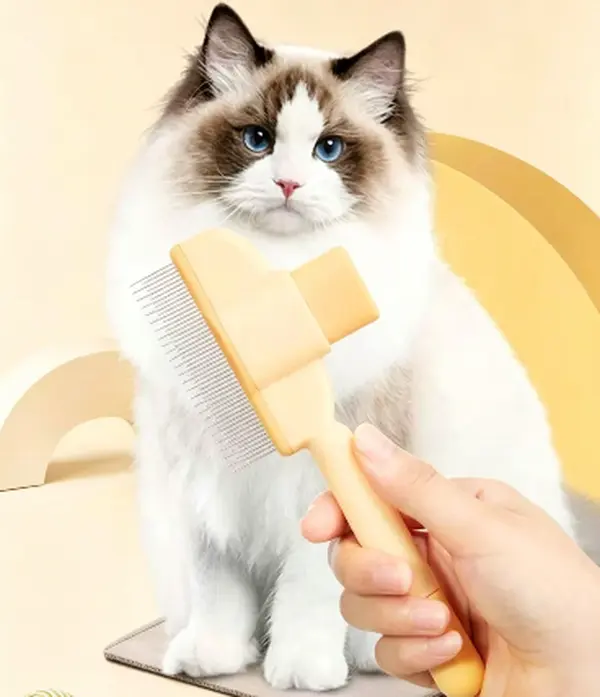 Self-Cleaning Slicker Brush for Cats & Dogs – One-Click Fur Release