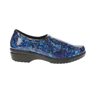 Easy Works by Easy Street Womens Tiffany Slip Resistant Clogs Work Safety Shoes Casual - Blue