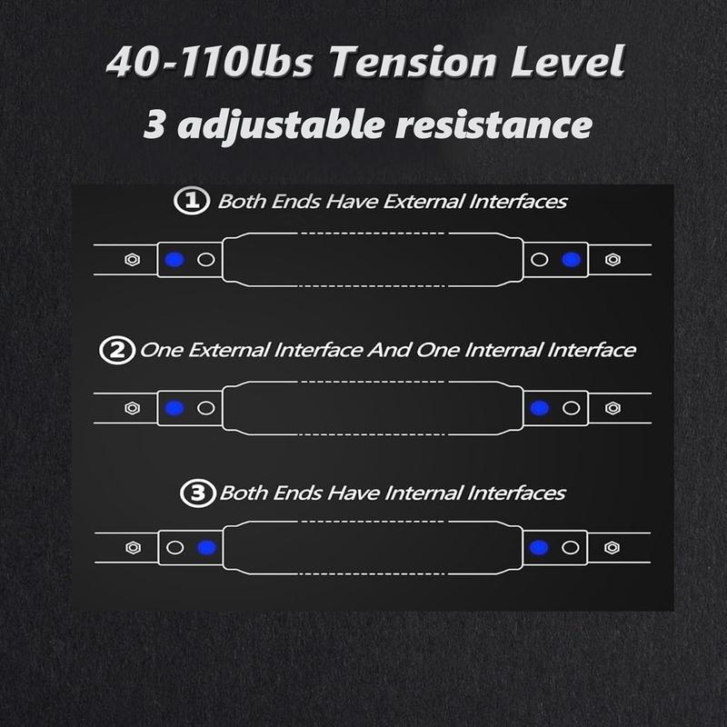 Twister Arm Trainer - Adjustable Resistance Bar (40-110 lbs) - Portable Chest & Forearm Exerciser - Detachable Design for Home Gym Strength Training