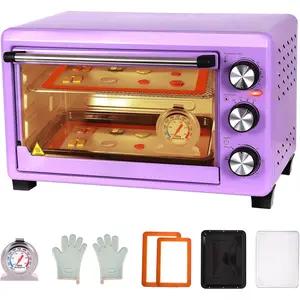 25QT Polymer Clay Oven with Adjustable Time & Temperature,Large Capacity Electric Oven for bake Clay,Polymer Clay Tools,Includes Tray,Wire Rack,Thermometer,Heat-resistant  Mat and Gloves