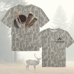 Turkey Tools Speckle Bellies Outdoors Bottomland Washed Out Mossy Oak Camo Cotton T Shirt, Men’s Camo Hunting Tee, Lightweight Outdoor Shirt | Deer Forest Graphic T-Shirt for Men, Gift for Fan, Father's Day, Mother's Day