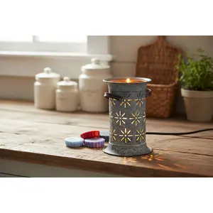 Starburst Farmhouse Wax Warmer in Weathered Zinc