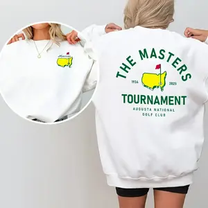 Masters sports shirt, golf-patterned crewneck T-shirt, Augusta National retro style, women’s cotton long-sleeve streetwear top GARMENTARY