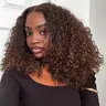 Midulla Brown Wear and Go Kinky Curly Glueless Wigs Human Hair Pre-cut Lace Bleached Knots 7x5 Closure Wigs for Women Pre Plucked Human Hair Wigs Springtock