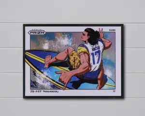 Prizm Puka Nacua 2024 Manga 12x17 Poster Los Angeles Rams