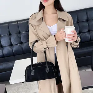 Simple Retro Single Shoulder Bag for Women 2025 New Large Capacity Commuter Underarm Bag Fashion Handbag in Stylish Black winter