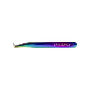 LASH ANARCHIST Boot Lash Tweezer - Rainbow Metal Collection, Shiny Metallic Tweezer for Lash Application