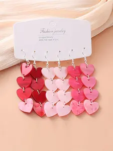 Heart Shaped Acrylic Earrings, Fashionable Earrings for Women & Girls, Casual Jewelry for Party, Daily Clothing Decor, Trendy All-match & Exquisite Jewelry for Gift
