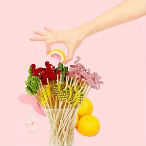 Fruit Skewers, Creative Bamboo Skewers, Cocktail Skewers, Bar Utensils for Home Kitchen Party