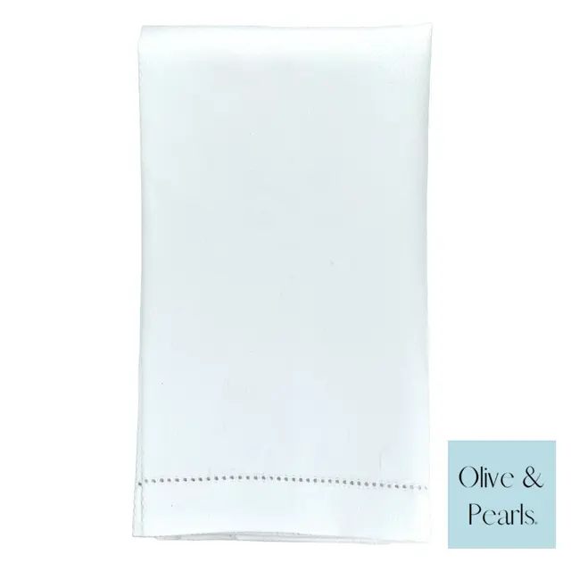 Monogrammed Huck Towel with Hemstitching