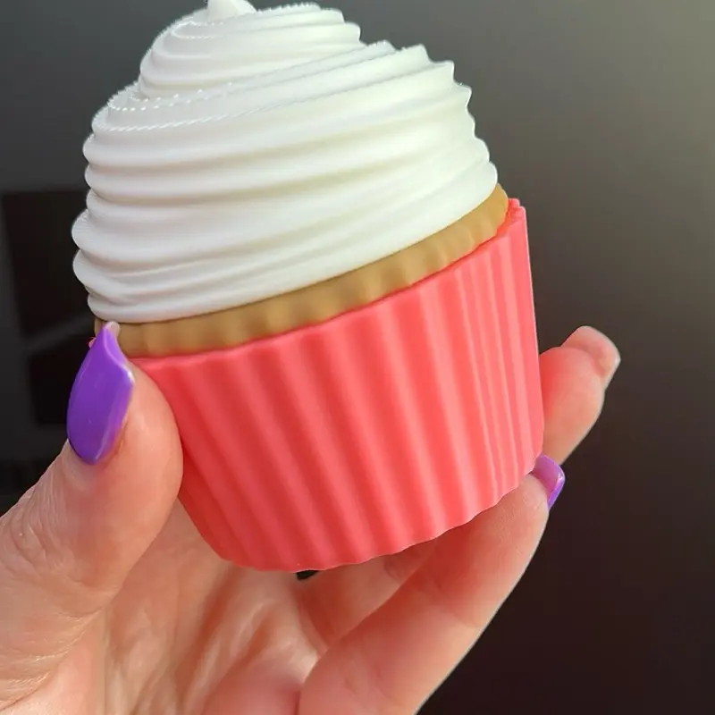 Cute Mini Cupcake Container Decor - Adorable Mini Figures Display with Colorful Coating - Perfect for Gifts and Home Decor Ornaments