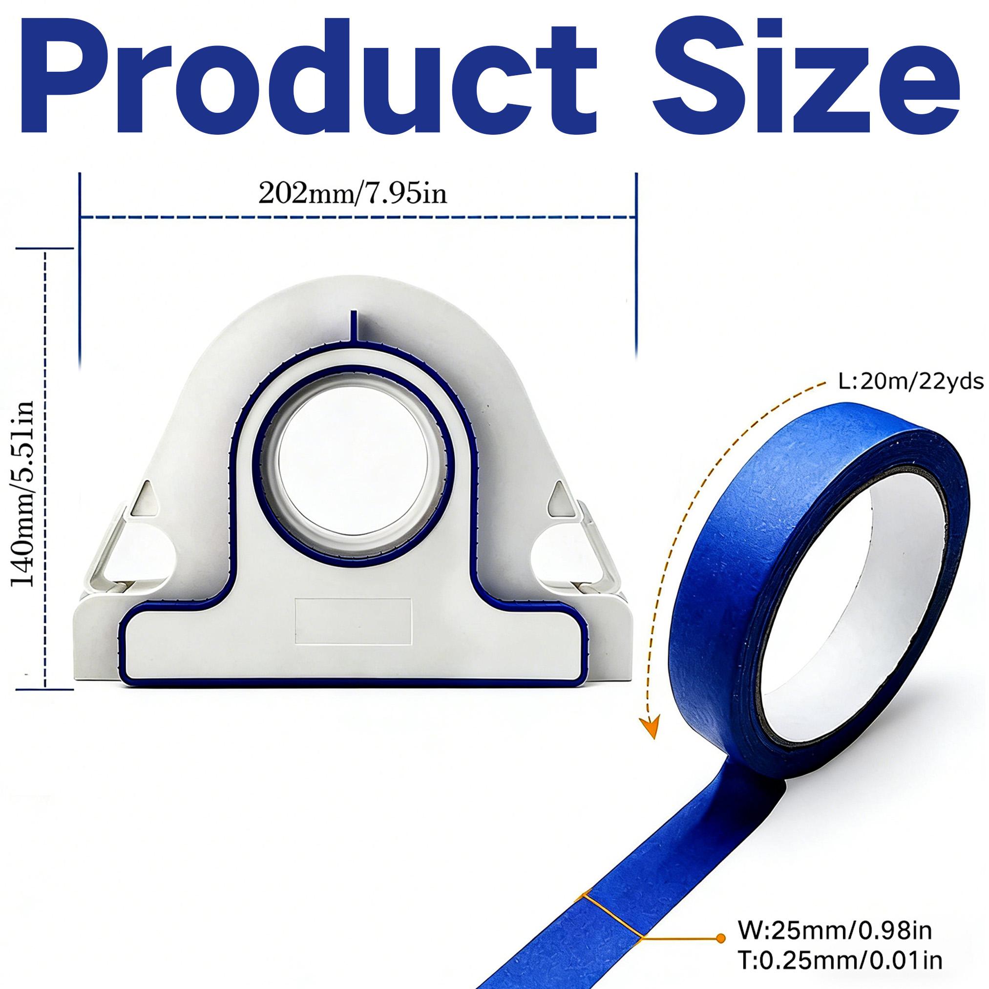 Painters Tape Applicator Tool with Scraper, Faster Masking Tape Tool Dispenser Professional Masking Tape Dispenser Set for Painting Trim, Wall, Baseboard and Floor Decoration, 1 in x 22 Yd (20m) 4 Rolls masking tape paint like a pro