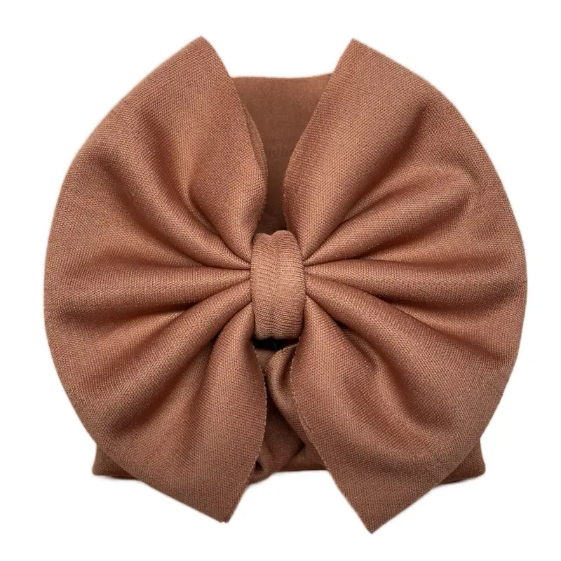 Auburn Bow Headwrap 0-6m - Classic Design with Central Bow Detail - Suitable for Various Occasions