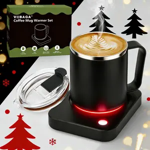 VOBAGA Electric Mug Warmer Set – Cold Outside, Warm Drink Inside | Cozy Winter Desk Essential| Mulled Wine / Hot Chocolate / Coffee