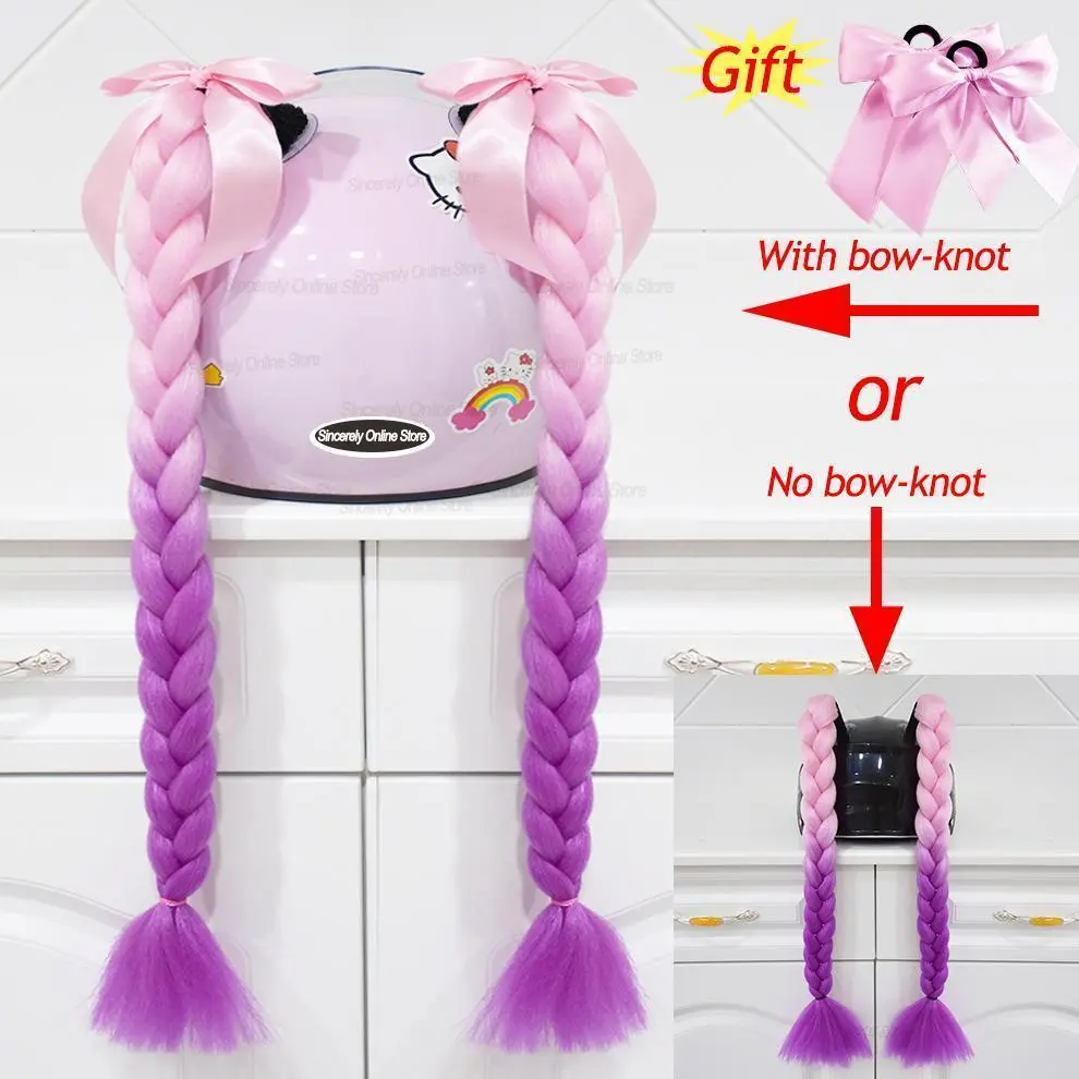 2pcs/pair New Motorcycle Helmet Braids Woman Braids Wig For Motorbike Helmets 164 colors Twist Dual Pigtail Ponytail With Sucker 2pcs/pair New Motorcycle Helmet Braids Woman Braids Wig For Motorbike Helmets 164 colors Twist Dual Pigtail Ponytail With Sucker