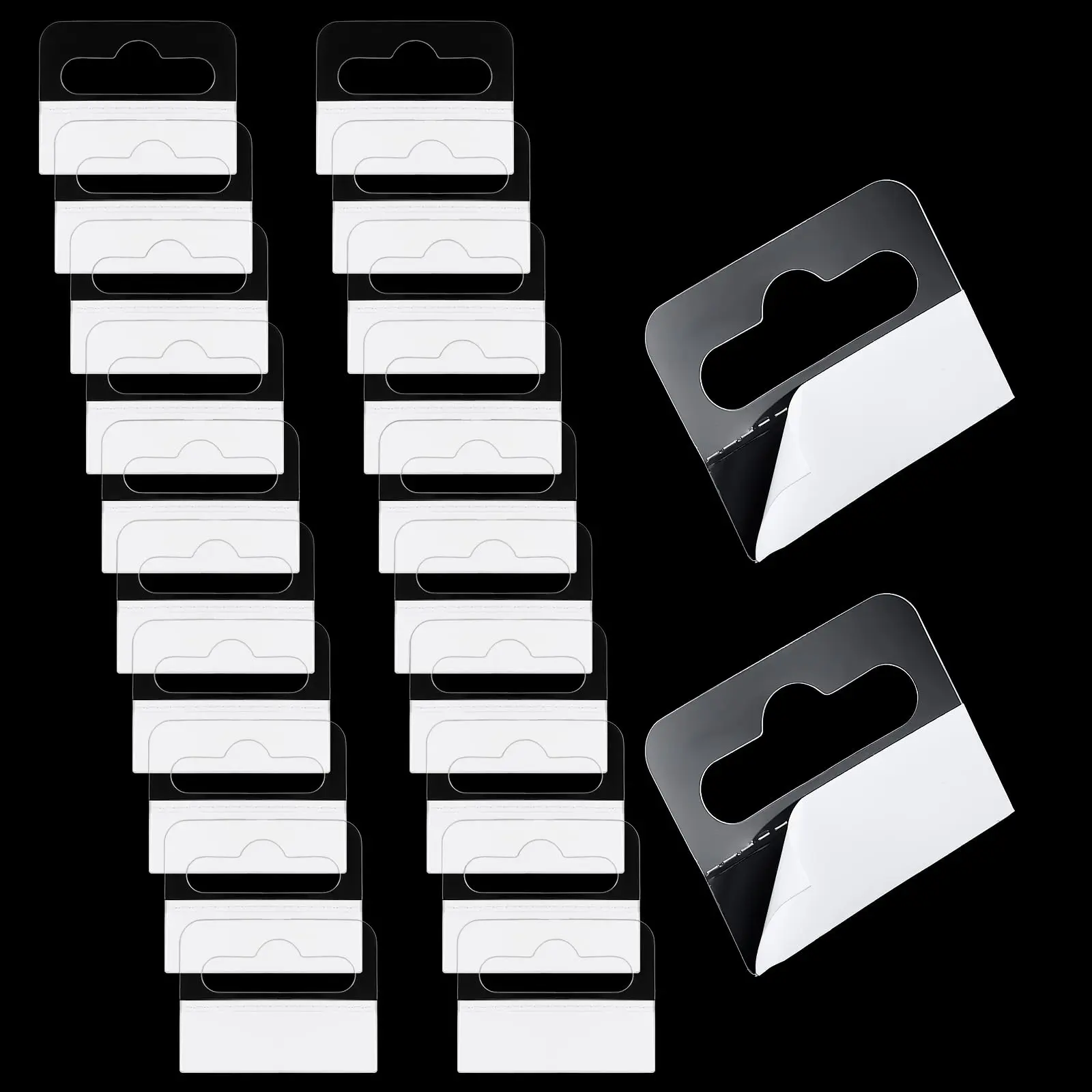 20 Adhesive Hanging Tabs Clear Foamboard Hanger Plate Hangers For The Wall Stick On Picture Plastic Sawtooth Without Nails