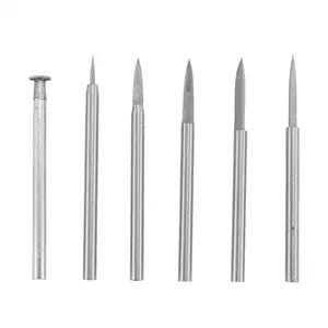 Wood Carving Drill Bits Set for Rotary Tool 6Pcs Engraving Drill Accessories Bit Wood Crafts Grinding Tool 3mm