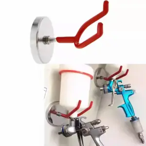 Magnetic Paint Spray Gun Holder Stand with Scratch Less Base Tool Rack, Magnet is Strong Enough to Hold a Full Paint Gun with Ease - No Fall Off - No Spray Gun