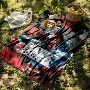 1 piece Mater Dolorosa themed flannel blanket - Flannel blanket with modern design, suitable for sofas and beds, all-season use, super soft and comfortable, digitally printed pattern, 100% polyester material, machine washable, suitable for camping