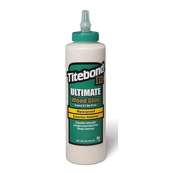 Titebond Ultimate Wood Glue 1414 - 16 oz Sandable Adhesive, Super Strength, Water Clean Up, Porous Wood Use, 0.9 lbs, 2.41 x 2.41 x 9.12 in, Long Open Assembly Time, Interior/Exterior Application